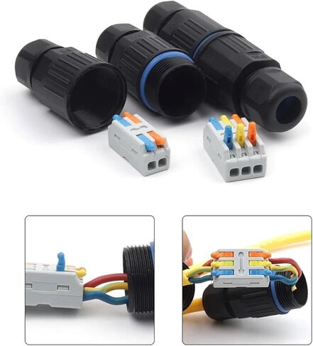 2/3 دبوس موصل 6-10 مللي متر كابل برغي محطة كتلة LED صندوق وصلات الضوء (KVF-200-3Pin) in Kuwait