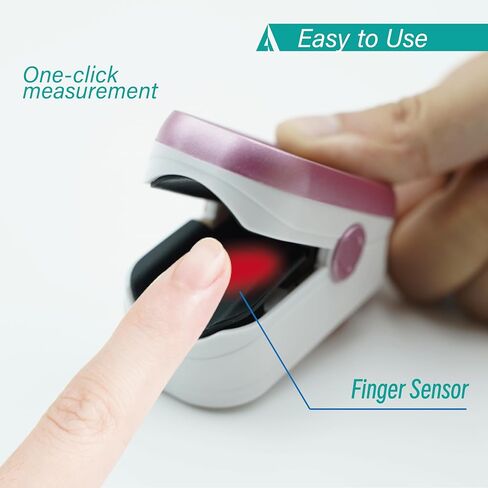 Pulse Oximeter Fingertip Rechargeable, Pulse Oximeter and Oxygen Monitor with OLED Screen, Accurate and Fast SpO2 and Heart Rate Monitor, Pulse Ox with Two Straps and Charing Cable in Kuwait