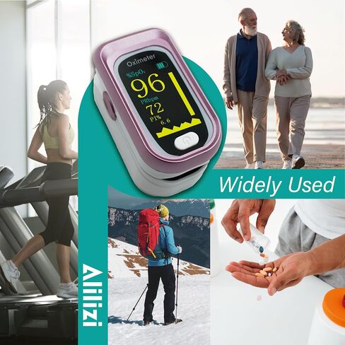 Pulse Oximeter Fingertip Rechargeable, Pulse Oximeter and Oxygen Monitor with OLED Screen, Accurate and Fast SpO2 and Heart Rate Monitor, Pulse Ox with Two Straps and Charing Cable in Kuwait