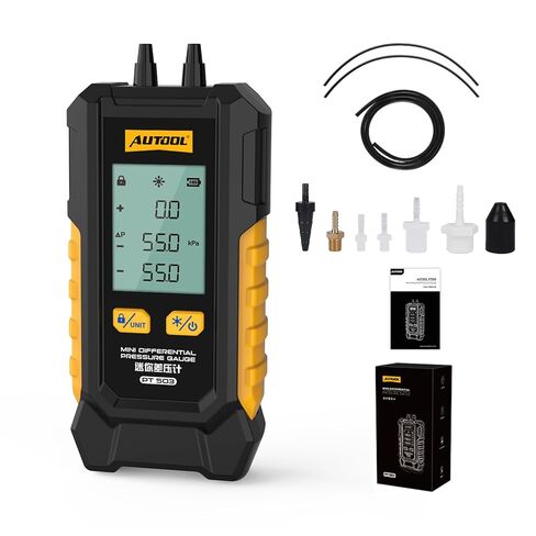 Mini Differential Pressure Gauge, High Precision Manometer with ±0.5% FS Accuracy, -101~200kPa Range, 6 Units for Automotive Engine, Brake and HVAC Testing in Kuwait