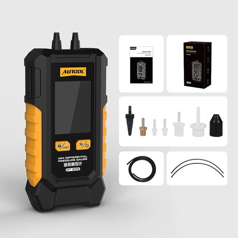 Mini Differential Pressure Gauge, High Precision Manometer with ±0.5% FS Accuracy, -101~200kPa Range, 6 Units for Automotive Engine, Brake and HVAC Testing in Kuwait