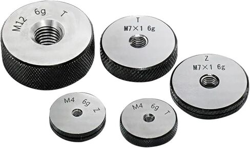 1 مجموعة (1 * GO + 1 * NOGO) M26-M27 غير قياسي متري غرامة الأسنان موضوع حلقة قياس 6 جرام أداة قياس M26 M27(M27X2-6g T Z) in Kuwait
