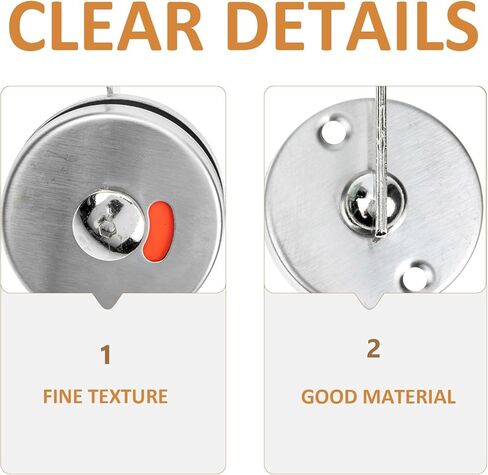 Mobestech Public Toilet Privacy Lock with Occupied Vacant Indicator, Plastic Partition Door Indicator Lock for Bathroom Stall, Commercial Restroom Door Hardware Accessory in Kuwait
