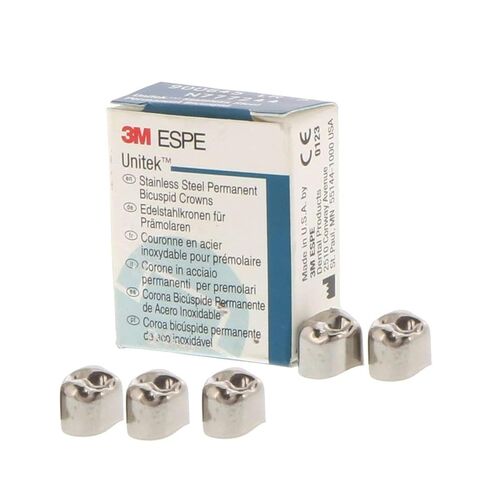 3M ESPE 907052 Unitek الفولاذ المقاوم للصدأ التيجان الأمامية الأولية #2 السفلى Cuspid 5/Pk in Kuwait