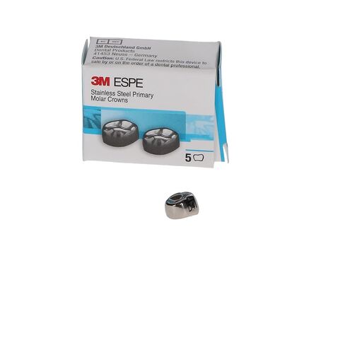 3M ESPE DLR4 Nichro الفولاذ المقاوم للصدأ تيجان الأضراس الأولية الأولى رقم 4 الجزء السفلي الأيمن 5/Pk in Kuwait
