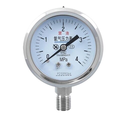 1pcs YO60BF Stainless Steel Oxygen Pressure Gauge 0.1-40MPa Oxygen Oil-Forbidden Pressure Gauge Diameter 60mm M20*1.5(4MPa) in Saudi Arabia
