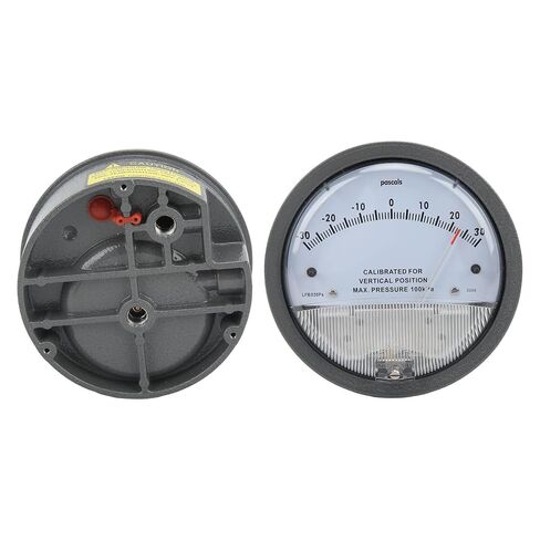 Differential Pressure Gauge for HVAC and Clean Room Filter Monitoring, 1/8 NPT Port, Easy Installation Kit Included, Compatible with Models (10122200581) in Kuwait