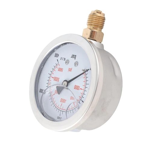 1pc 0‑400BAR 0‑5800PSI G1/4 68mm Dial Hydraulic Pressure Gauge Meter Hydraulic Gauge Pressure Measuring Tool Manometer in Saudi Arabia