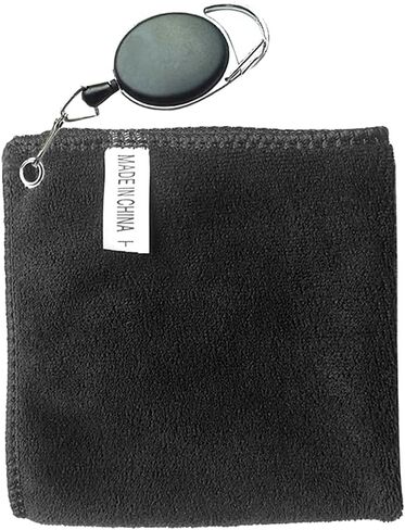 Golf Towel Cotton Cleaning Cloth for Golfer Absorbent and Quick Drying with Retractable Hook for Sports Enthusiasts in Kuwait