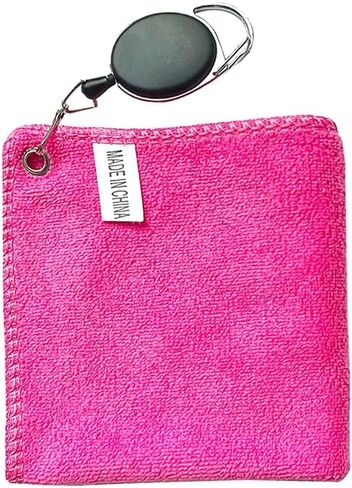 Golf Towel Cotton Cleaning Cloth for Golfer Absorbent and Quick Drying with Retractable Hook for Sports Enthusiasts in Kuwait