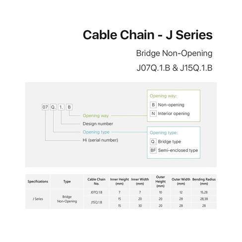 1PCS Cable Chains 15x20 15x30 18x25 18x37 mm Bridge Type Non-Opening Plastic Towline Transmission Drag Chain(48mm,18x37 mm) in Kuwait