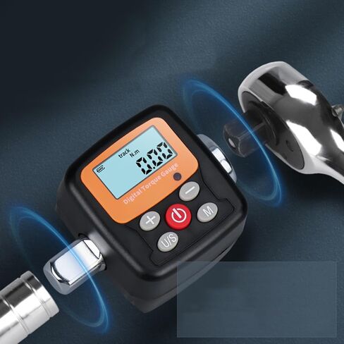 Bewinner Digital Display Torsion Meter 6-200N.m Precision Machined 1/2" Drive Torsion Adapter with Light and Sound Alarm, Backlit LCD Screen Torque Wrench Gauge for Automotive and Industrial Use in Saudi Arabia