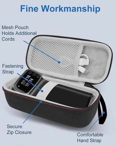 Hard Travel Case for Garmin Index BPM Blood Pressure Monitor Cuff, Protect Storage Case for Garmin Index BPM BP Monitor, for Checkme BP2 & BP2A BP Machine, Black in Kuwait