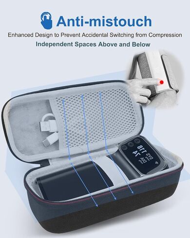 Hard Travel Case for Garmin Index BPM Blood Pressure Monitor Cuff, Protect Storage Case for Garmin Index BPM BP Monitor, for Checkme BP2 & BP2A BP Machine, Black in Kuwait