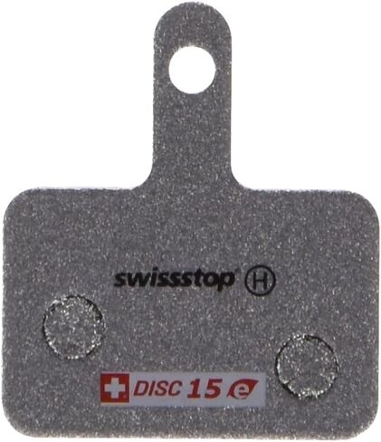 وسادات فرامل SwissStop Disc 15 E - مركب أداء عالي التحمل - يناسب أنظمة فرامل قرص Shimano MT200، MT400، UR300 وTektro Aries، TRP Spyre in Kuwait