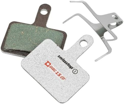 وسادات فرامل SwissStop Disc 15 E - مركب أداء عالي التحمل - يناسب أنظمة فرامل قرص Shimano MT200، MT400، UR300 وTektro Aries، TRP Spyre in Kuwait