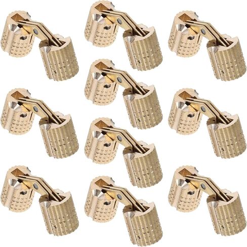 Didiseaon 10pcs Solid Copper Concealed Cylinder Hinges 8mm Cabinet Door Hinges for Jewelry Boxes Wooden Boxes Furniture with 180° Opening Angle in Kuwait