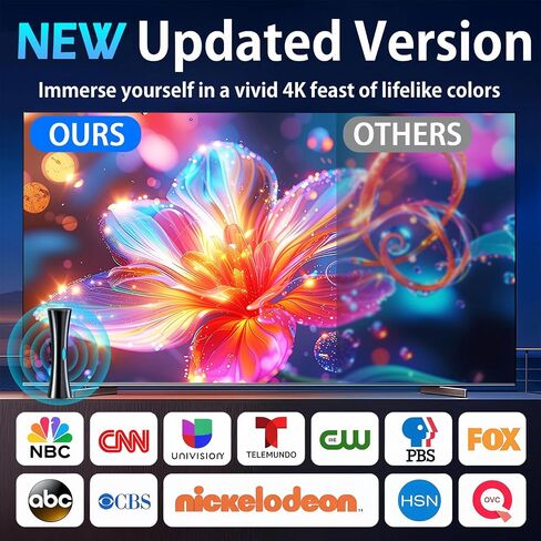 TV Antenna for Smart TV Indoor for Long Range Reception, Digital Antenna for Smart TVs Indoor for Local Channels with Strong Magnetic Base, Support 4k 1080p in Saudi Arabia