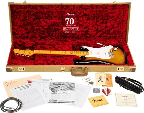 الذكرى السبعون لـ Fender American Vintage II 1954 Stratocaster - بلونين Sunburst in Kuwait