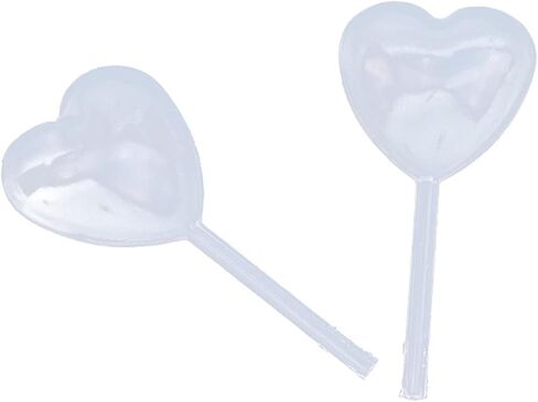 4ml Clear Plastic Pipettes Squeeze Transfer Pipettes Suitable for Strawberries Cupcakes Chocolate Strawberries Ice Cream Cakes (Love Shape), 50PCS in Kuwait