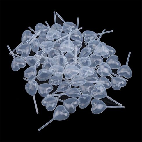 4ml Clear Plastic Pipettes Squeeze Transfer Pipettes Suitable for Strawberries Cupcakes Chocolate Strawberries Ice Cream Cakes (Love Shape), 50PCS in Kuwait