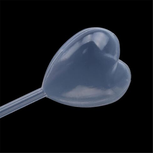 4ml Clear Plastic Pipettes Squeeze Transfer Pipettes Suitable for Strawberries Cupcakes Chocolate Strawberries Ice Cream Cakes (Love Shape), 50PCS in Kuwait