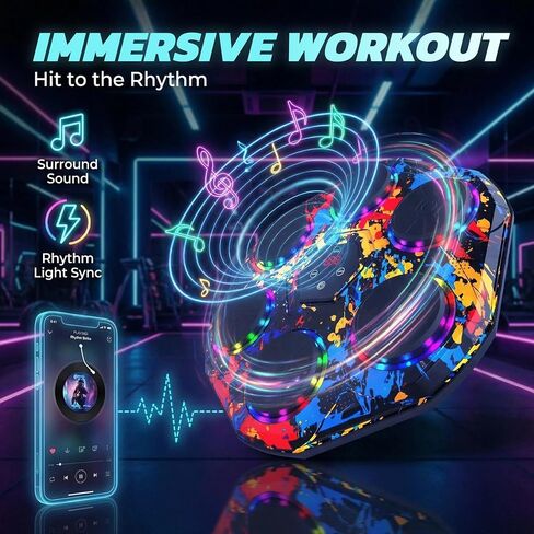 Music Boxing Machine for Adults Kids Age 6+ | Bluetooth Smart Punching Trainer, LED Lights & Gloves, Wall Mounted Electronic Boxing Target in Kuwait