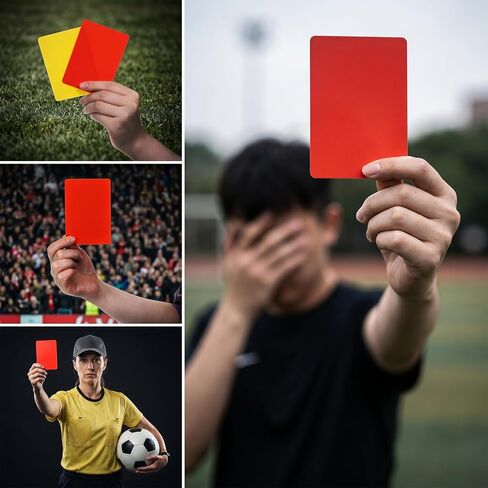 بطاقة حكم كرة القدم 10 قطع من JJUNW، بطاقات حكم احترافية، مجموعات بطاقات حكام كرة القدم باللونين الأحمر والأصفر، مجموعة حكام تحذيرية لملعب المدرسة في مباراة المنافسة in Kuwait