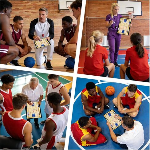 Basketball Coaching Board with Magnetic Players - Dry Erase Clipboard for Basketball Coaches, Professional All-in-One Basketball White Board for Coaching Includes Play Templates & Storage in Kuwait