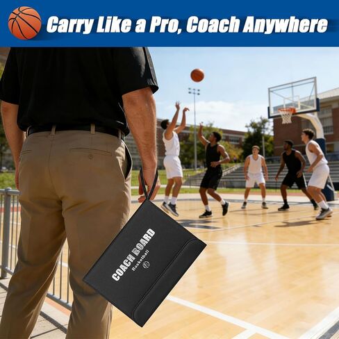 Basketball Coaching Board with Magnetic Players - Dry Erase Clipboard for Basketball Coaches, Professional All-in-One Basketball White Board for Coaching Includes Play Templates & Storage in Kuwait
