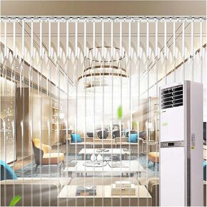 This PVC Vinyl Plastic Strip Curtain Door Kit - Commercial Entry Plastic Strips with Stainless Steel Hanging System in Kuwait
