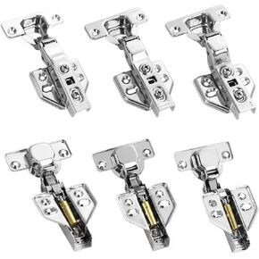 Hinge Stainless Steel Hydraulic Hinges Damper Buffer Hardware Full/Half/Embed 2Pcs(2Pcs Full Overlay) in Saudi Arabia