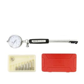 Dial Indicator, Dial Bore Gauge Inner Diameter Gauge Measuring Rod Micrometer Gauge Measuring Tool Hole Bore Dial Indicator Set 15-35-50-160mm(50-160mm Red Dial) in Kuwait