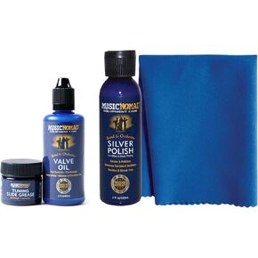 MusicNomad Silver Polish & Cloth with Premium Valve Oil & Tuning Slide Grease Lube Bundle in Saudi Arabia