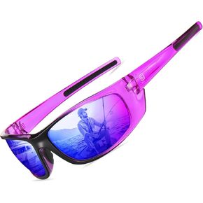 DUCO Polarized Sports Sunglasses for Men Women UV400 Protection Sun Glasses for Cycling Fishing Running and Driving F101 in Kuwait