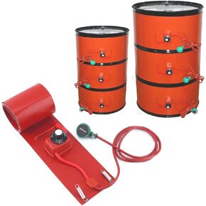 Adjustable Metal Drum Heater for 55 Gallon Barrels - Silicone Pail Heater with Thermostat, 30L Honey Oil Drum Heating Pad, Efficient Barrel Heating Solution in Kuwait