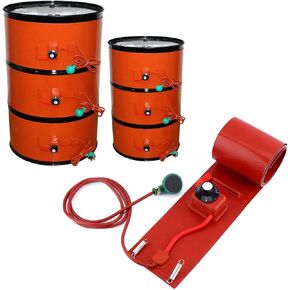 55 Gallon Metal Drum Heater with Adjustable Thermostat - Silicone Pail Heater Pad for Honey Oil - 100L 1200x250mm Barrel Band Heater for Optimal Heat Retention in Kuwait