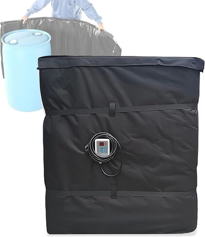 4000W Metal Drum Heater for 200/1000L Barrels, Adjustable 0-205℃ with Independent Thermostat, Waterproof Oxford Fabric, Ideal for Fast Heating and Temperature Control in Kuwait