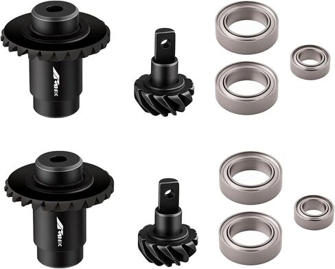 2 قطعة ترس حلزوني تفاضلي من الفولاذ 12T/24T متوافق مع FMS 1/24 1/18 FCX24 FCX18 جزء ترقيات السلسلة in Kuwait