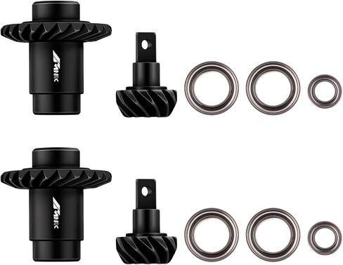2 قطعة ترس حلزوني تفاضلي من الفولاذ 12T/24T متوافق مع FMS 1/24 1/18 FCX24 FCX18 جزء ترقيات السلسلة in Kuwait