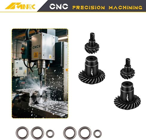2 قطعة ترس حلزوني تفاضلي من الفولاذ 12T/24T متوافق مع FMS 1/24 1/18 FCX24 FCX18 جزء ترقيات السلسلة in Kuwait