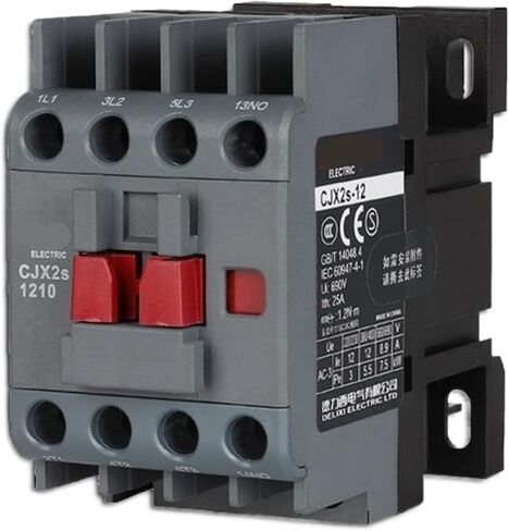 موصل HEXEH CJX2 LC1 CJX2s-1210 AC موصل 12A 3 أقطاب بدون ملف الجهد 24V 36V 110V 220V 380V 50/60 هرتز Din Rail Mounted (اللون: AC110V) in Kuwait