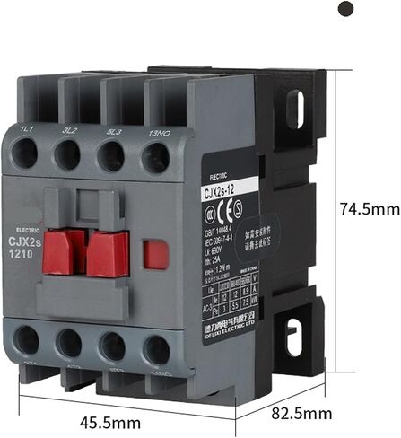 موصل HEXEH CJX2 LC1 CJX2s-1210 AC موصل 12A 3 أقطاب بدون ملف الجهد 24V 36V 110V 220V 380V 50/60 هرتز Din Rail Mounted (اللون: AC110V) in Kuwait