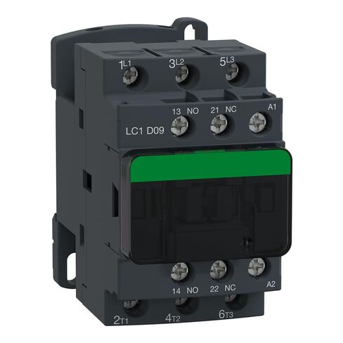 LC1D09M7 Contactor nonreversing 9A 5HP at 480VAC 3 Phase 3 NO 220VAC 50/60Hz Coil in Kuwait