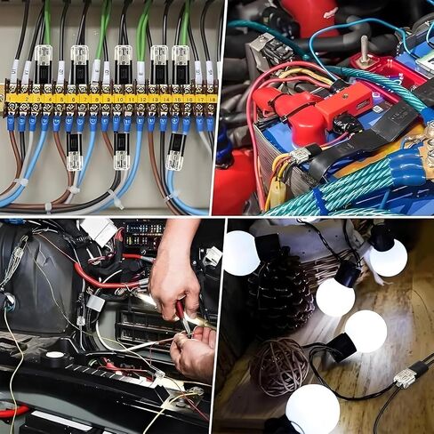 60Pcs Double Wire Plug in Connector with Locking Buckle, 2 Pin Led Light Strip Connector Quick Clip Fasteners Snap-On Blocks for Strip Lights DIY Crafting, Low-Voltage Decor & Model Kits in Kuwait