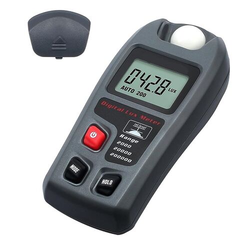مقياس لوكس، مقياس إضاءة رقمي Luxmeter مقياس إضاءة Lux Meter مقياس ضوئي عالي الدقة ±4% نطاق 0.1-200000 Lux/0.01-20000 Fc in Kuwait