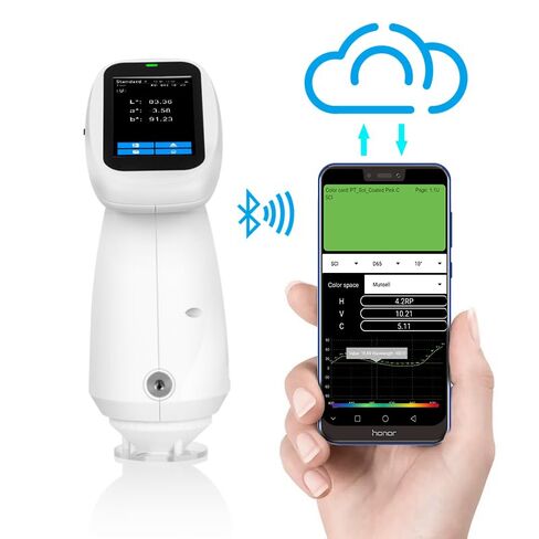 مقياس الطيف الضوئي الرقمي المحمول مع هيكل بصري D/8 ووضع SCI/SCE، مستشعر تقسيم الشعاع المزدوج CMOS، تخزين سحابي، يحمل قواعد بيانات ملونة ضخمة in Kuwait