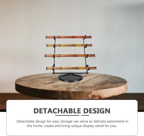 HANABASS Dizi Display Stand Flute Holder Rack round Base Desktop Flute Organizer for Xiao and Ethnic Wind Instruments in Kuwait