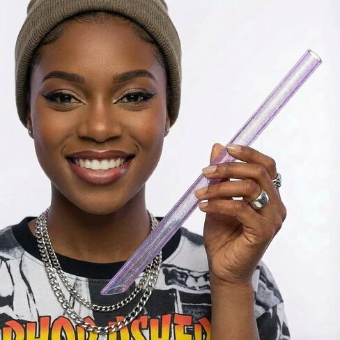 Lavender Glitter Vocal Tubes® for Speech Therapy, Singing Therapy Straws for Vocal Health - Set of 2 Silicone Tubes for water resistant Voice Therapy, Singing exercises and singing training in Kuwait