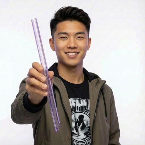 Lavender Glitter Vocal Tubes® for Speech Therapy, Singing Therapy Straws for Vocal Health - Set of 2 Silicone Tubes for water resistant Voice Therapy, Singing exercises and singing training in Kuwait